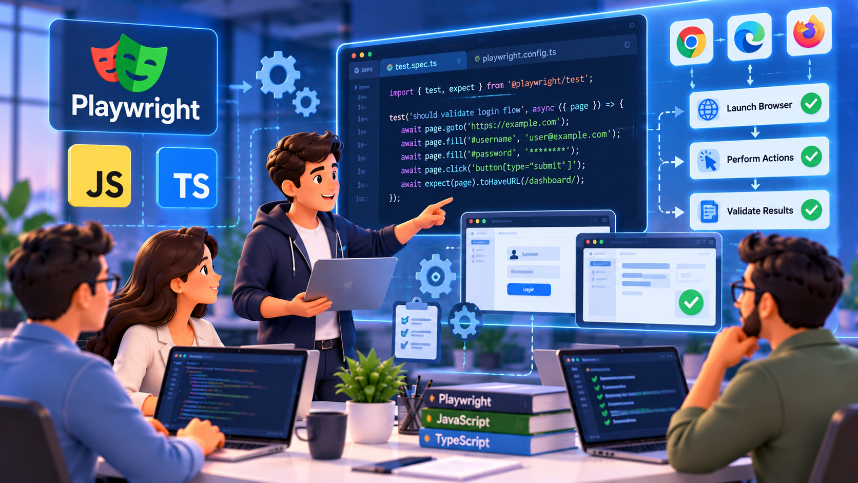 Playwright with JavaScript and TypeScript